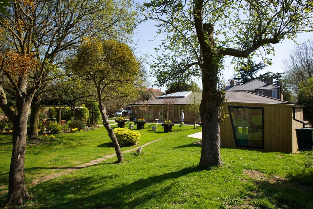 grounds at harlington Hospice